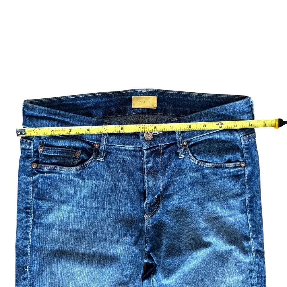 MOTHER The Looker Ankle Fray Dark Blue Jeans Size 26 - Picture 2 of 9